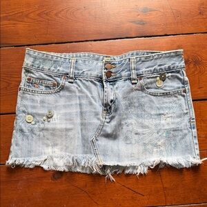 Abercrombie & Fitch Light Blue Denim Mini Skirt
